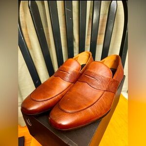NWOT Men’s Zanzara Huntsville Whiskey Brown Penny Loafers Size 13